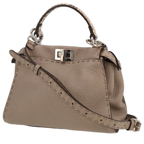 fendi peekaboo smooth taupe|fendi peekaboo bag review.